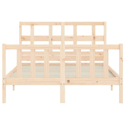Bed Frame without Mattress Small Double Solid Wood Pine