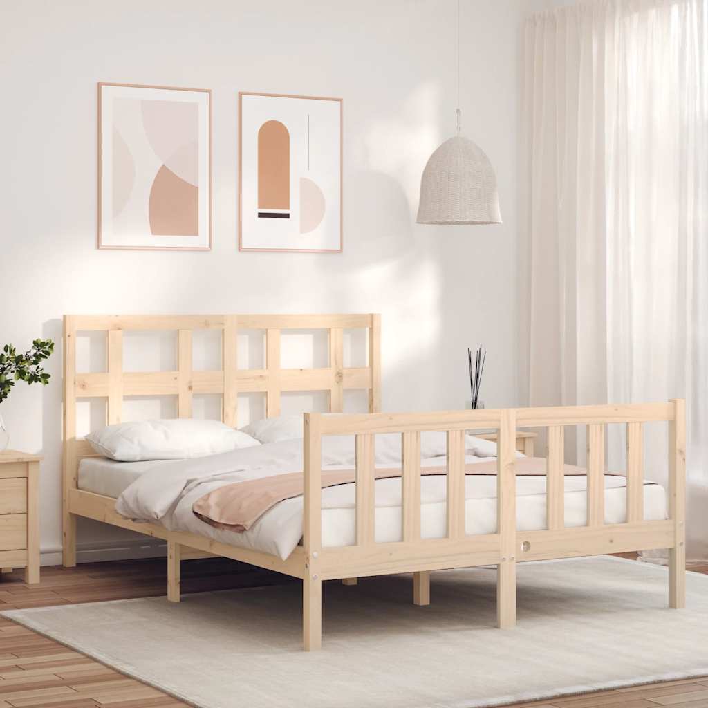 Bed Frame without Mattress Small Double Solid Wood Pine