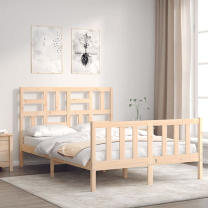 Bed Frame | Natural | Solid Pinewood | Double | Bed Frame | Rectangular
