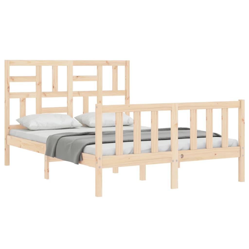 Bed Frame | Natural | Solid Pinewood | Double | Bed Frame | Rectangular