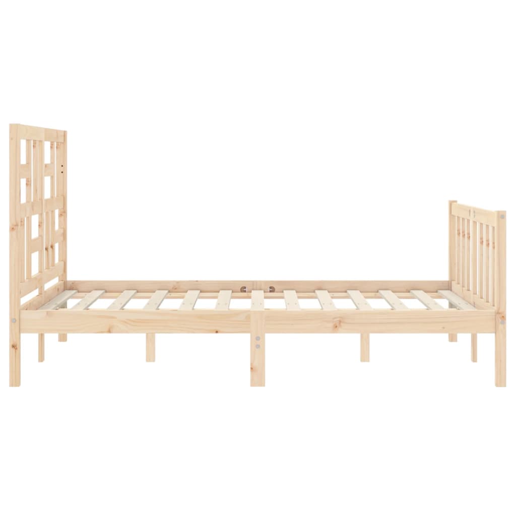 Bed Frame | Natural | Solid Pinewood | Double | Bed Frame | Rectangular
