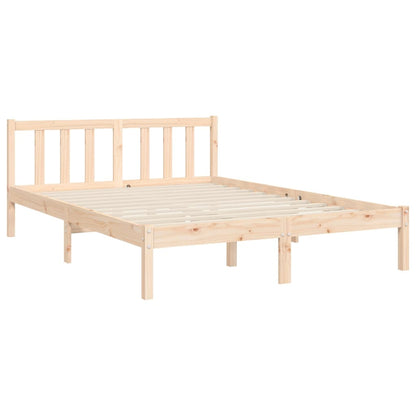 Bed Frame | Natural | Solid Pinewood | Double | Bed Frame | Rectangular
