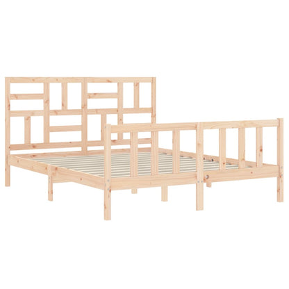 Bed Frame without Mattress 160x200 cm Solid Wood Pine