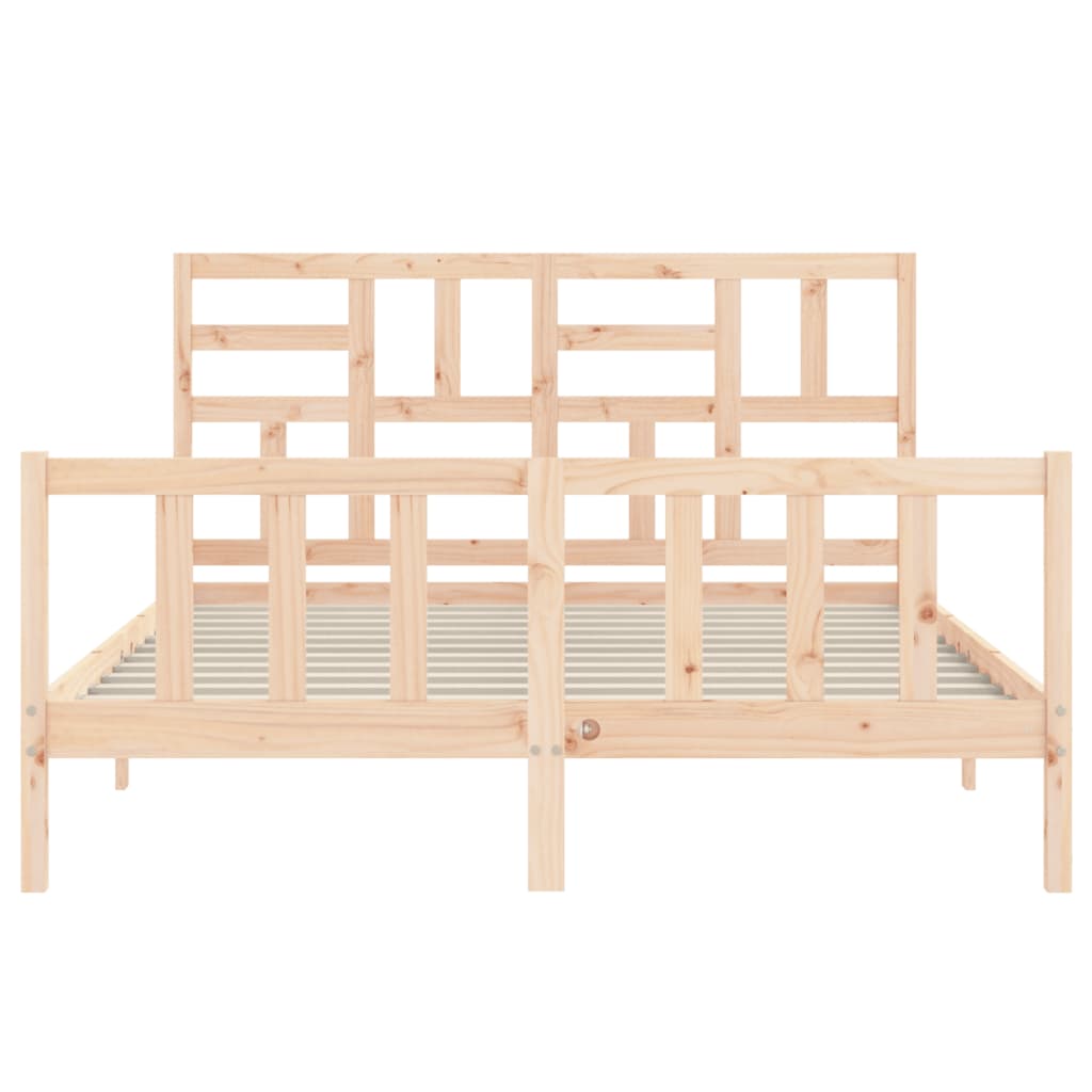 Bed Frame without Mattress 160x200 cm Solid Wood Pine
