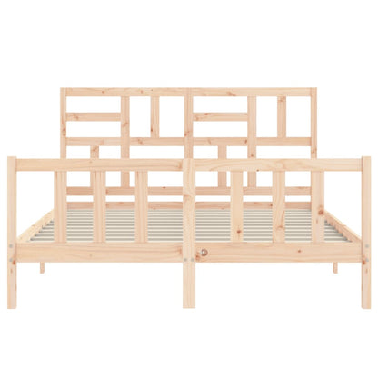 Bed Frame without Mattress 160x200 cm Solid Wood Pine