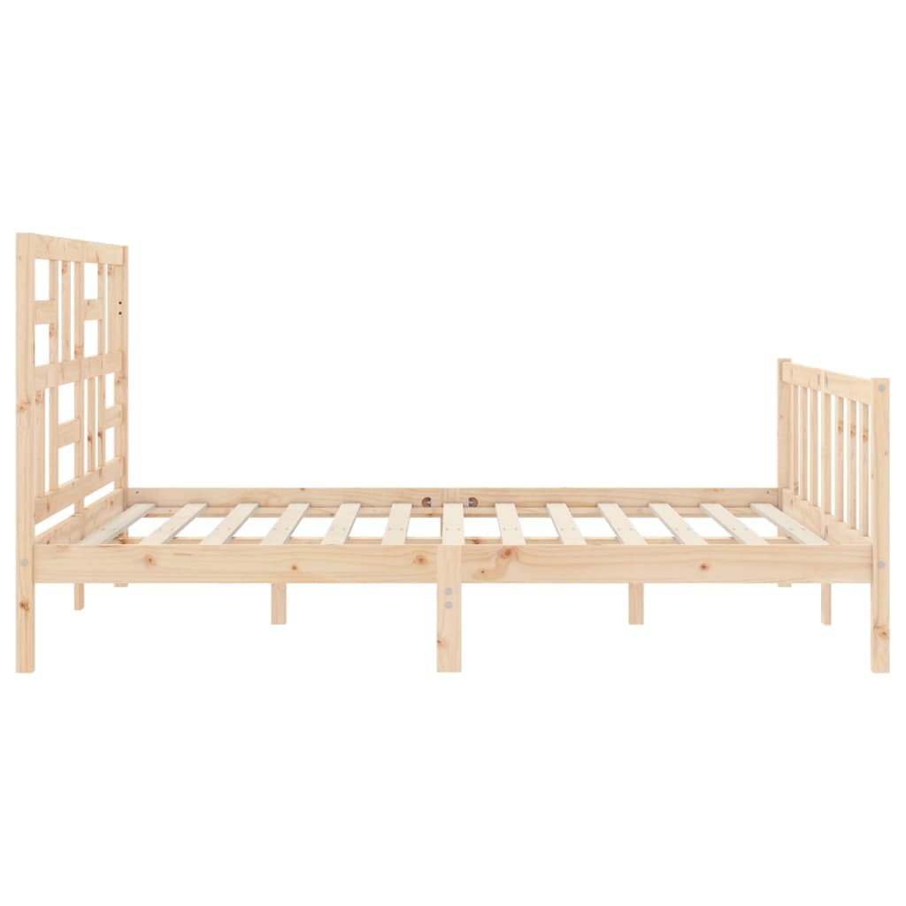 Bed Frame without Mattress 160x200 cm Solid Wood Pine