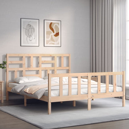 Bed Frame without Mattress 160x200 cm Solid Wood Pine