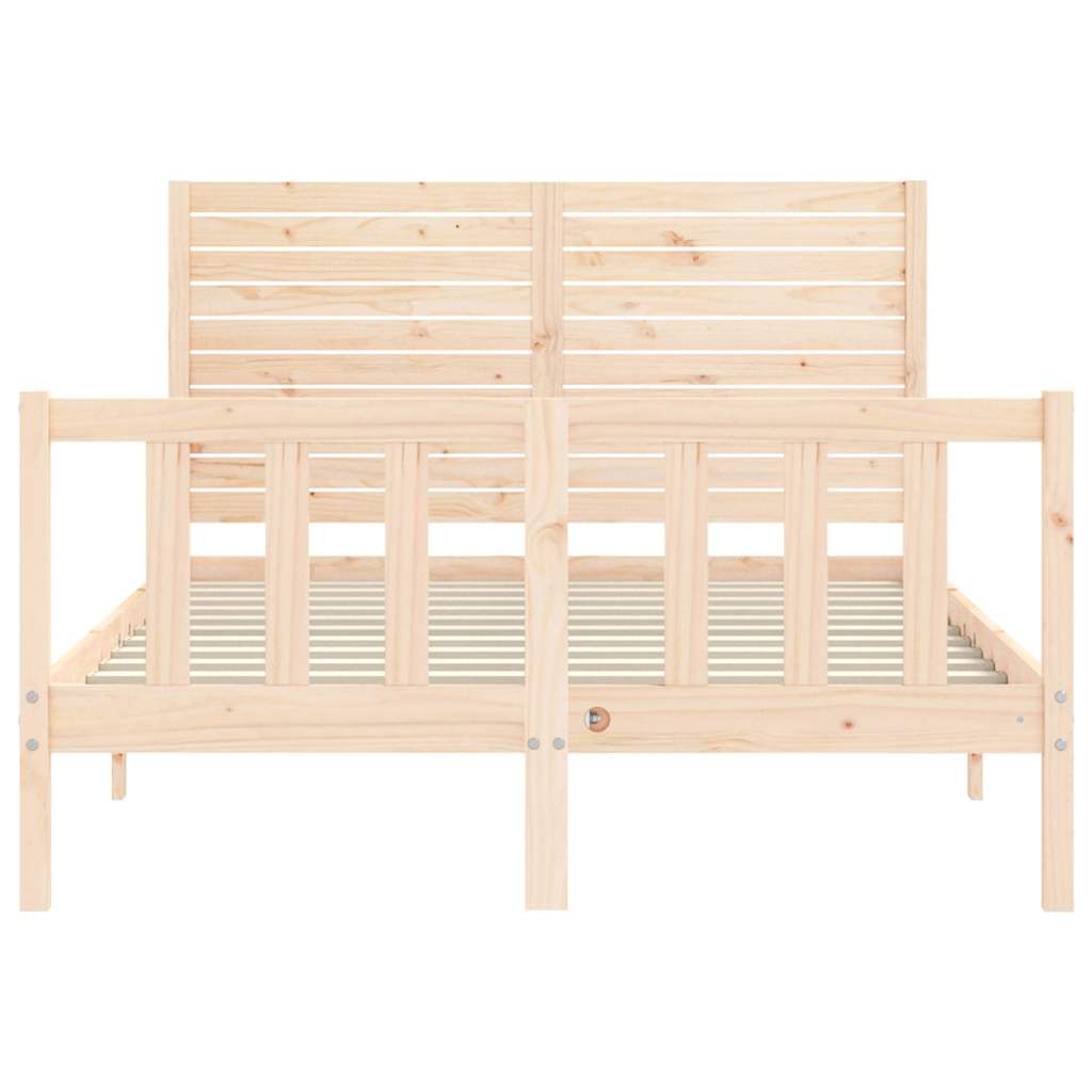 Bed Frame without Mattress Small Double Solid Wood Pine