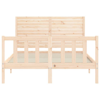 Bed Frame without Mattress Small Double Solid Wood Pine