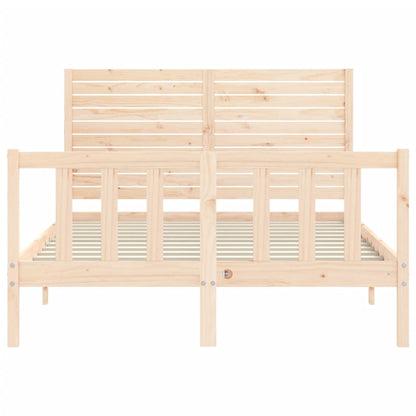 Bed Frame without Mattress 140x200 cm Solid Wood Pine