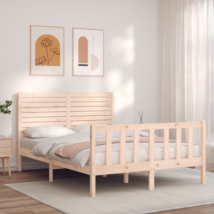 Bed Frame without Mattress 140x200 cm Solid Wood Pine