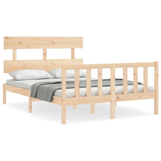 Bed Frame without Mattress Small Double Solid Wood Pine