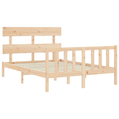 Bed Frame without Mattress 140x200 cm Solid Wood Pine