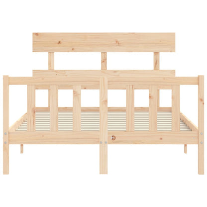 Bed Frame without Mattress 140x200 cm Solid Wood Pine