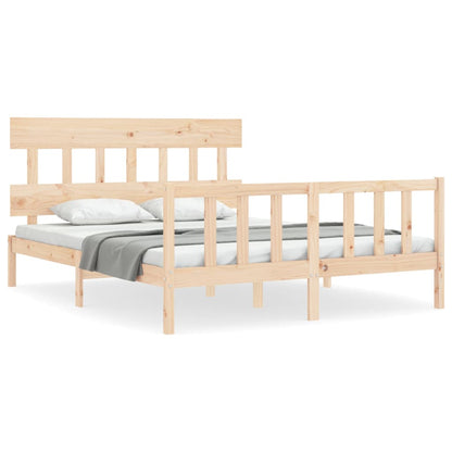 Bed Frame without Mattress 160x200 cm Solid Wood Pine