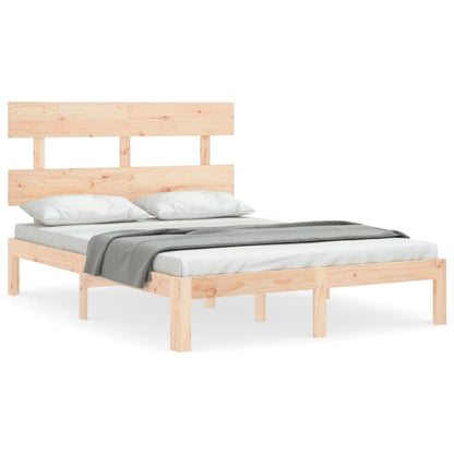 Bed Frame without Mattress Small Double Solid Wood Pine