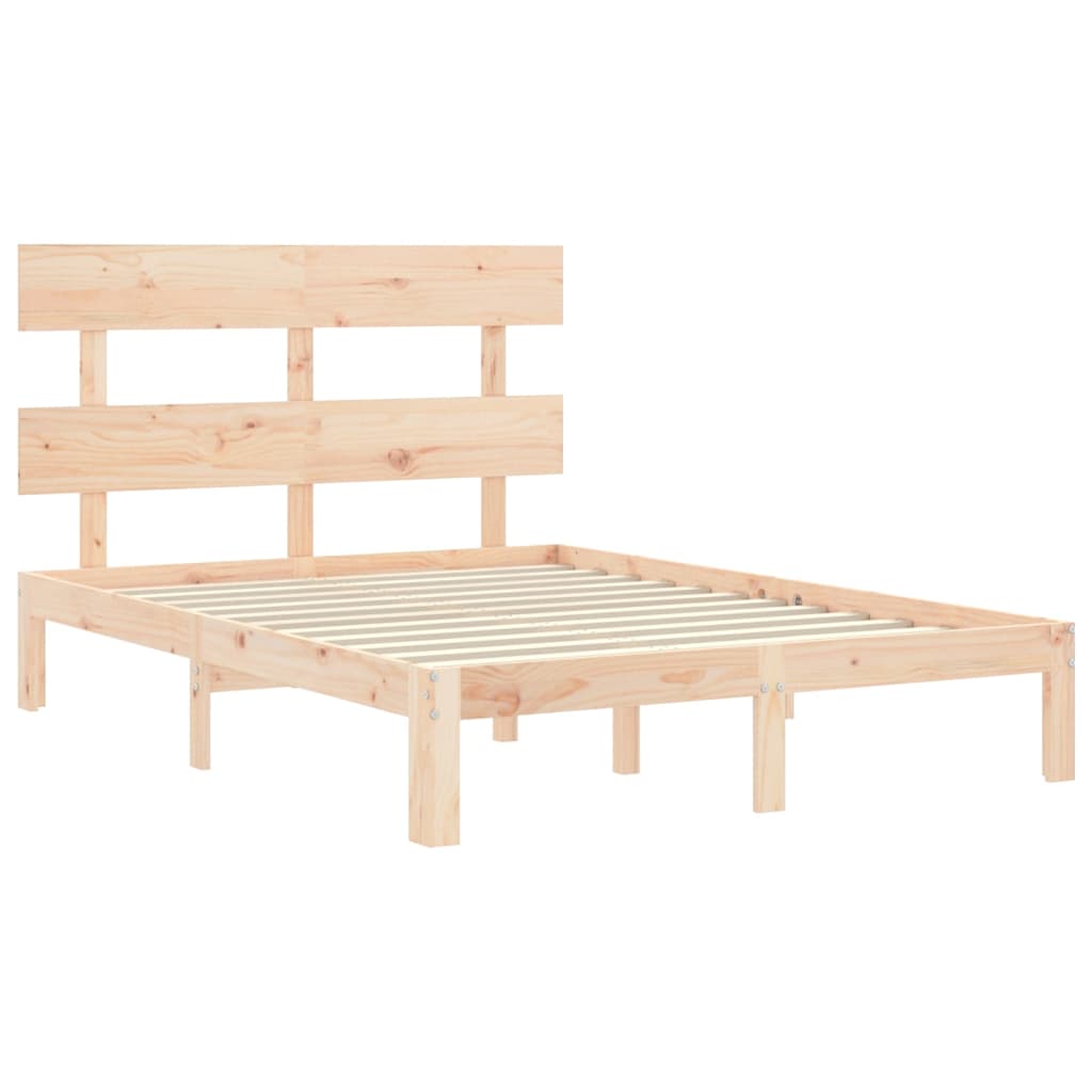 Bed Frame without Mattress Small Double Solid Wood Pine
