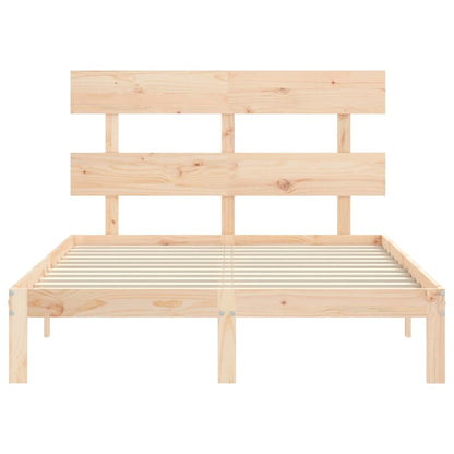 Bed Frame without Mattress Small Double Solid Wood Pine
