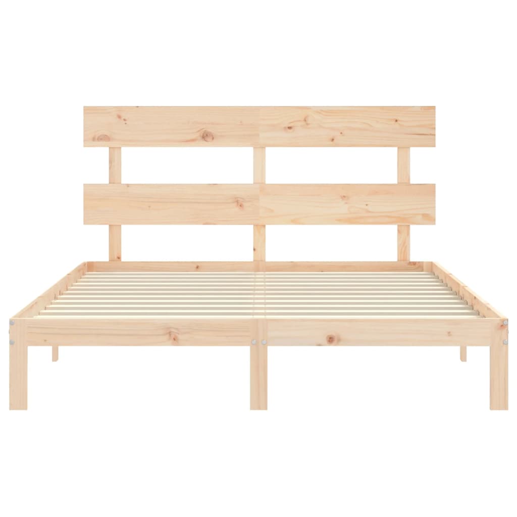 Bed Frame without Mattress 160x200 cm Solid Wood Pine
