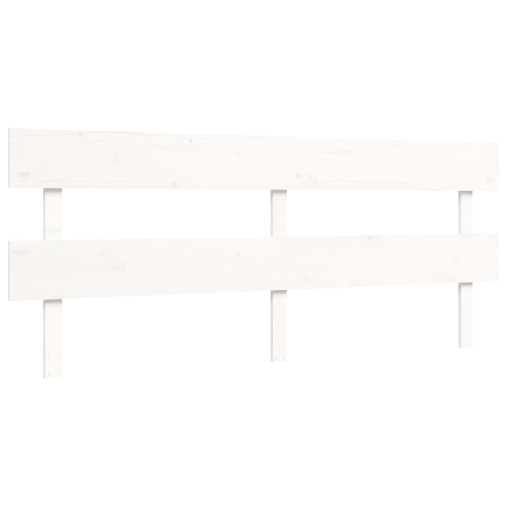 Bed Frame without Mattress White 200x200 cm Solid Wood Pine