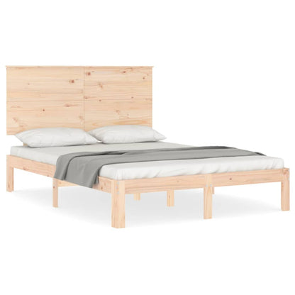 Bed Frame without Mattress 140x200 cm Solid Wood Pine