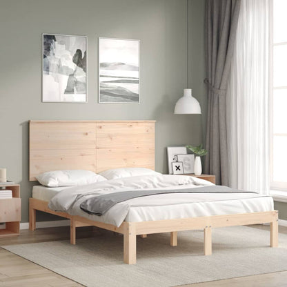 Bed Frame without Mattress 140x200 cm Solid Wood Pine