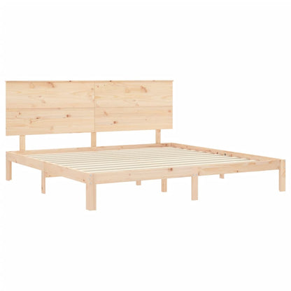 Bed Frame without Mattress Super King Size Solid Wood Pine