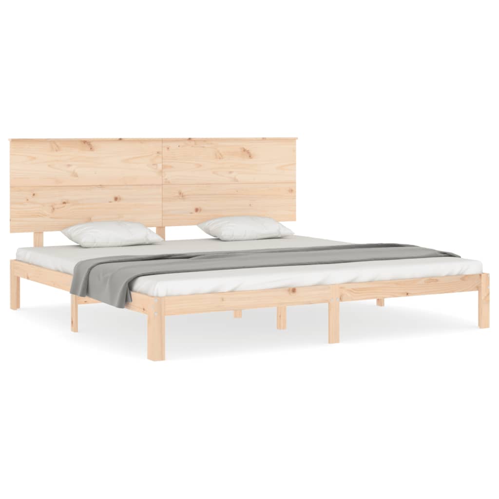 Bed Frame without Mattress 200x200 cm Solid Wood Pine