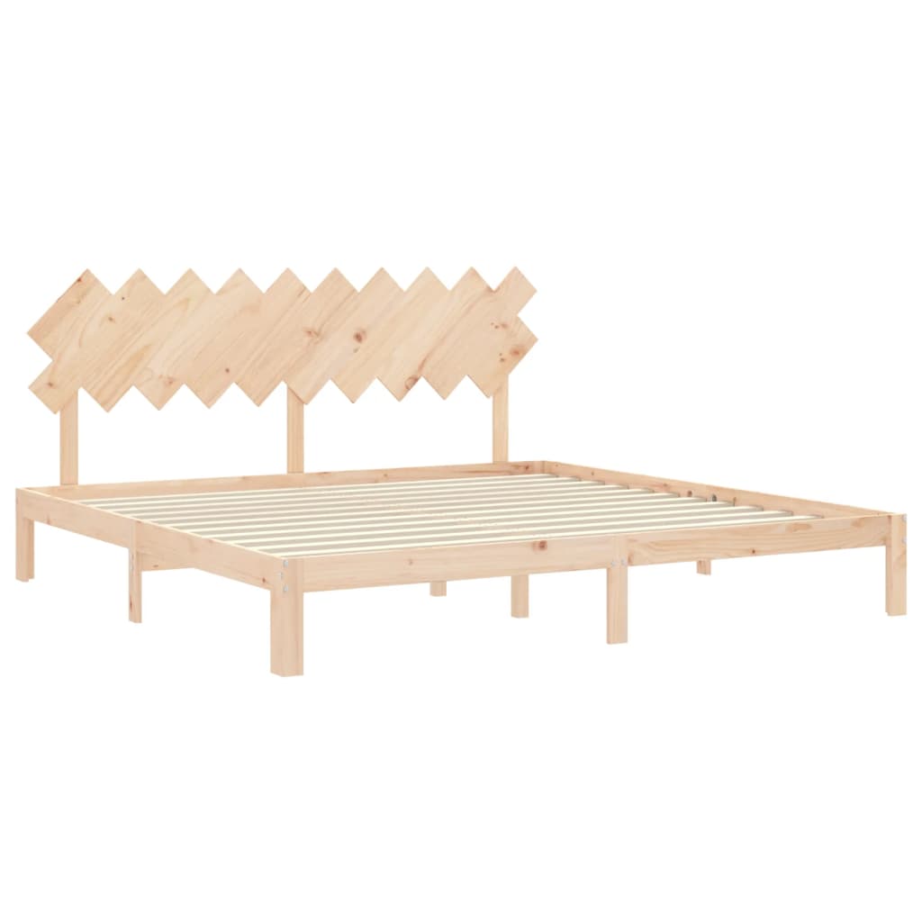 Bed Frame without Mattress 200x200 cm Solid Wood Pine