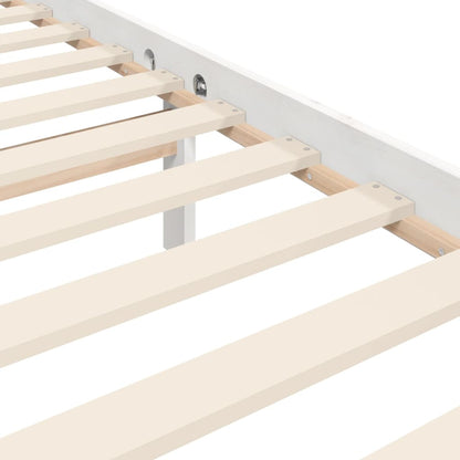 Bed Frame without Mattress White 140x200 cm Solid Wood Pine