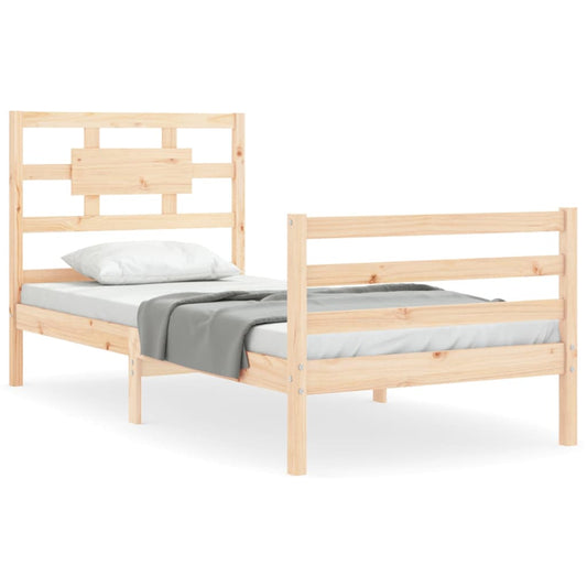 Bed Frame without Mattress Single Solid Wood
