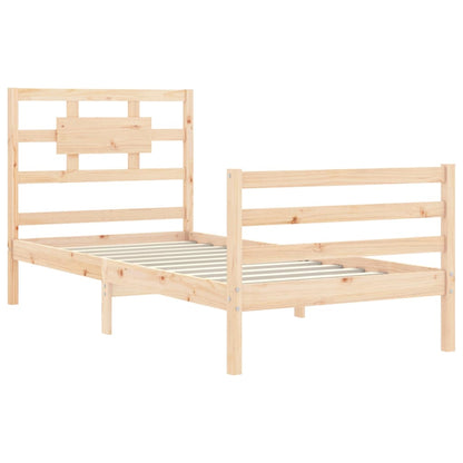 Bed Frame without Mattress 90x200 cm Solid Wood