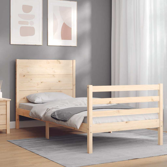 Bed Frame without Mattress 100x200 cm Solid Wood