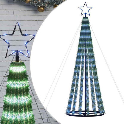 LED Christmas Tree 275 LEDs Blue 180 cm