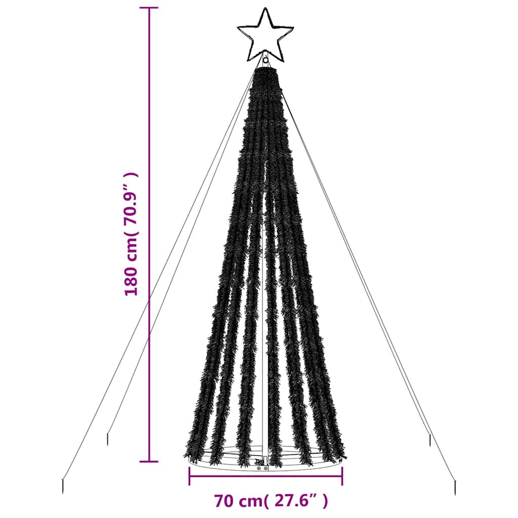 LED Christmas Tree 275 LEDs Blue 180 cm