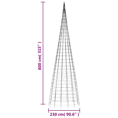 LED Christmas Tree 3000 LEDs Warm White 800 cm
