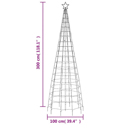LED Christmas Tree with Spikes 570 LEDs Cold White 300 cm