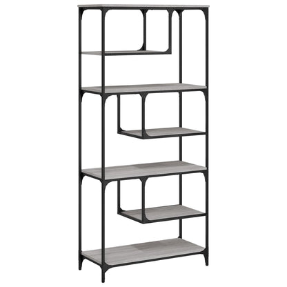 Bookcase Grey Sonoma 81x36x176 cm Engineered Wood