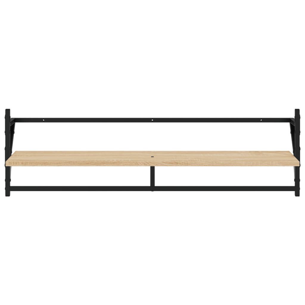 6 Piece Wall Shelf Set with Bars Sonoma Oak Engineered Wood
