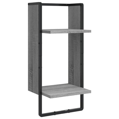 6 Piece Wall Shelf Set with Bars Grey Sonoma Engineered Wood