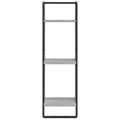 6 Piece Wall Shelf Set with Bars Grey Sonoma Engineered Wood