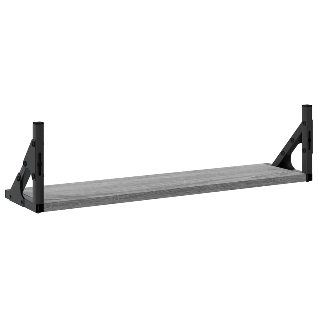 Wall Shelves 2 pcs Grey Sonoma 60x15x15.5 cm