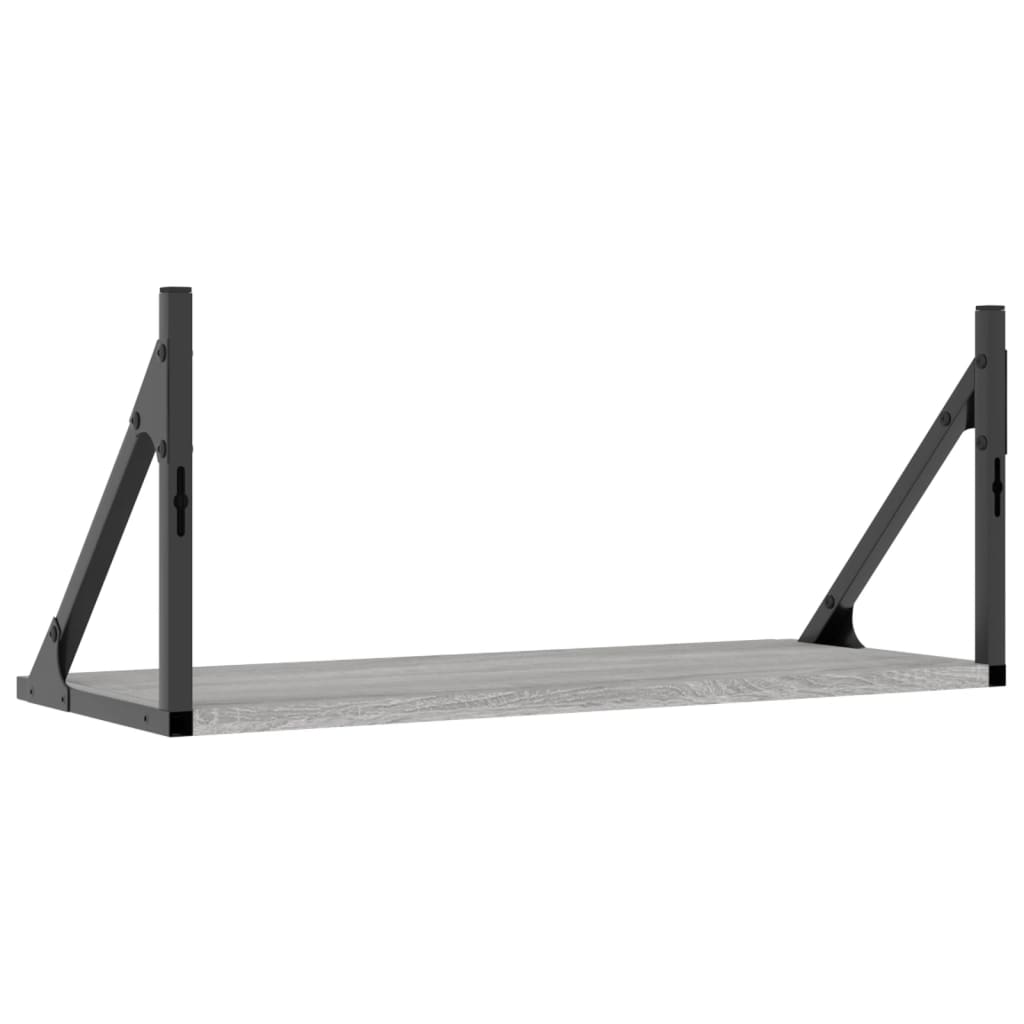 Wall Shelves 2 pcs Grey Sonoma 60x25x25.5 cm Engineered wood