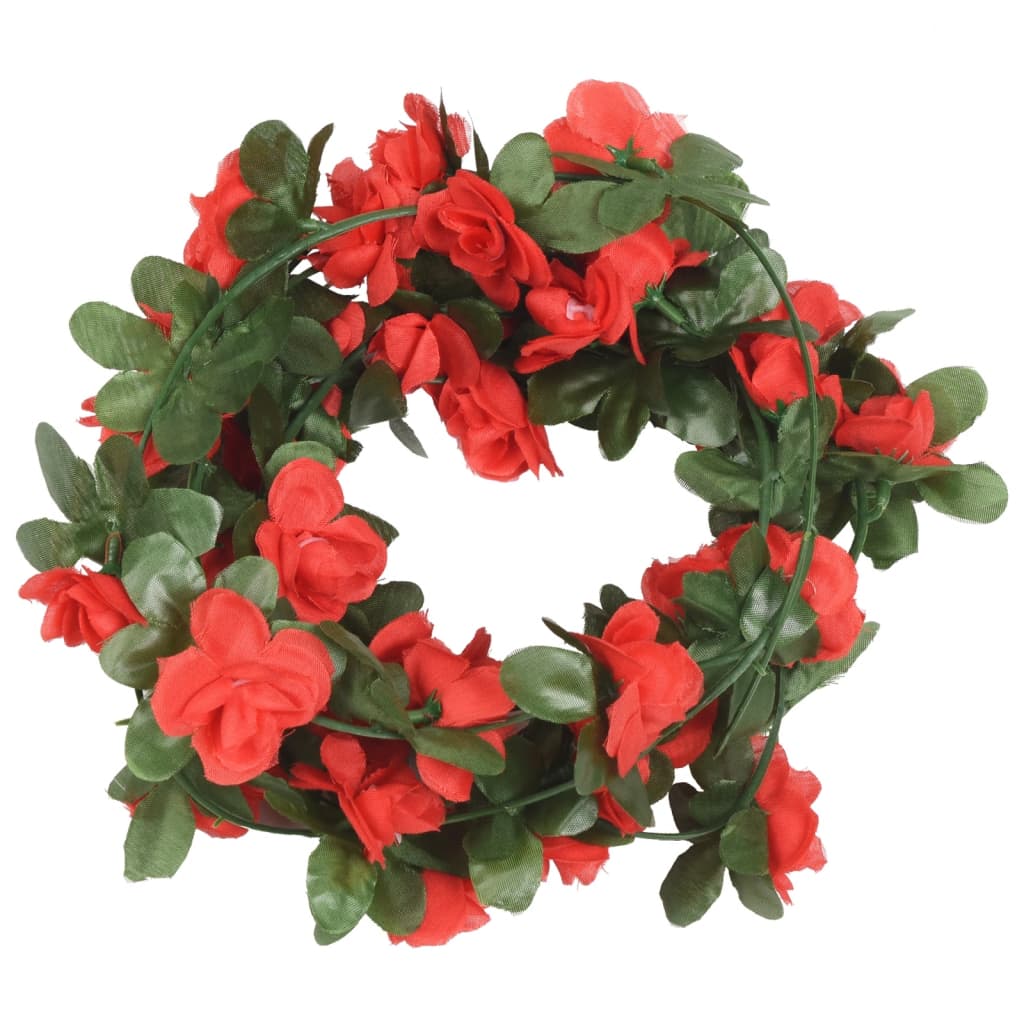 Flower Garlands 6 pcs Spring Red 250 cm