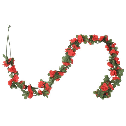 Flower Garlands 6 pcs Spring Red 250 cm
