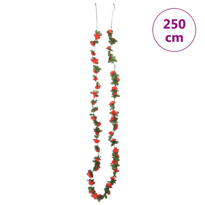 Flower Garlands 6 pcs Spring Red 250 cm