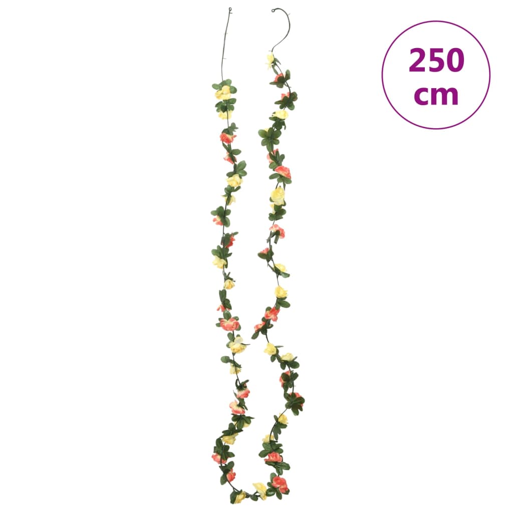 Flower Garlands 6 pcs Spring Sunset Red 250 cm