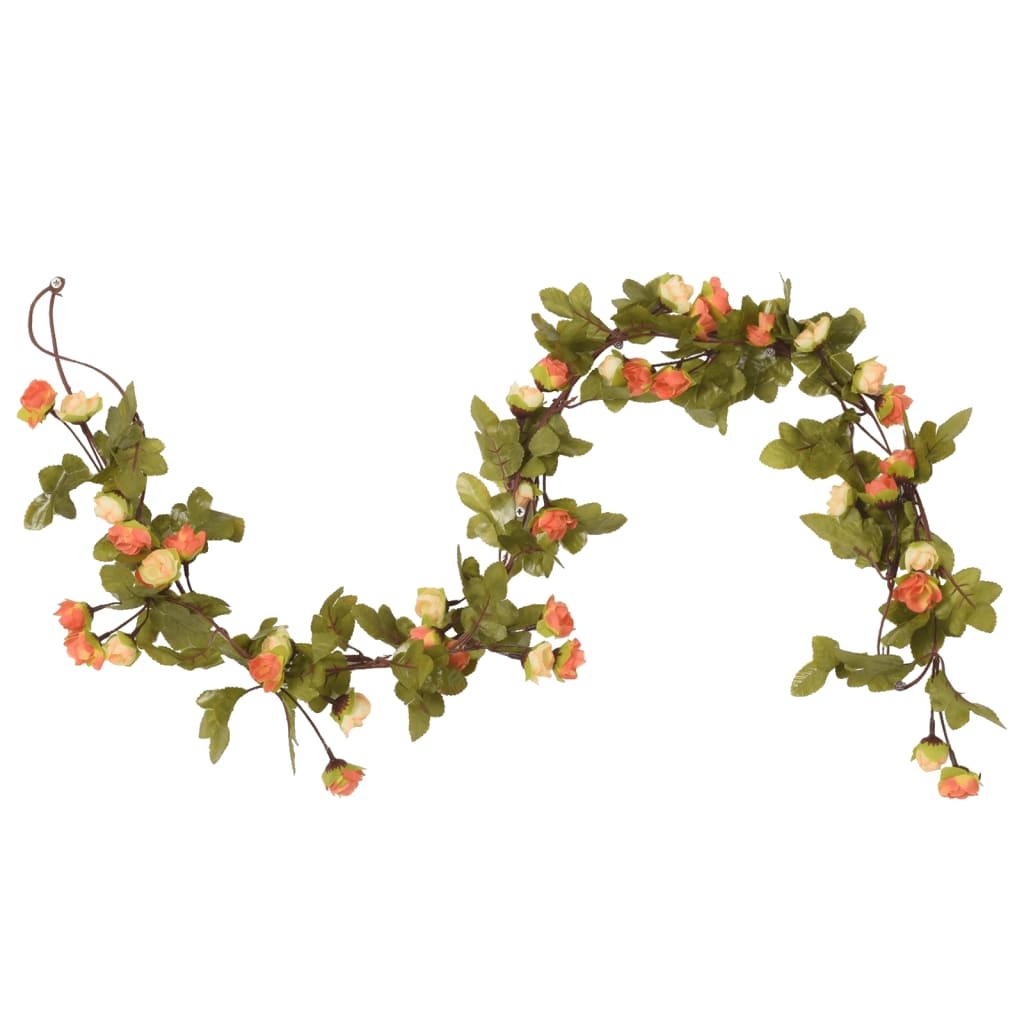 Flower Garlands 6 pcs Sunset Red 215 cm