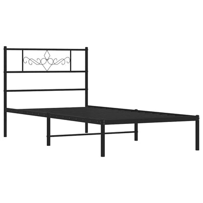 Bed Frame | Black | Powder-Coated Steel | Single | Bed Frame