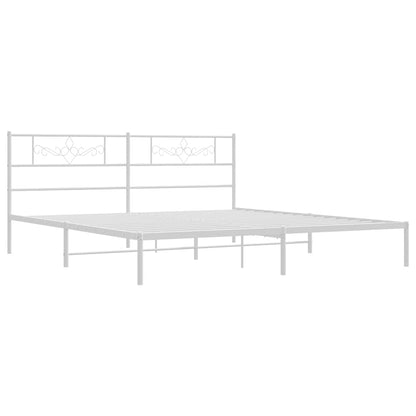 Bed Frame | White | Powder-Coated Steel | Double | Bed Frame